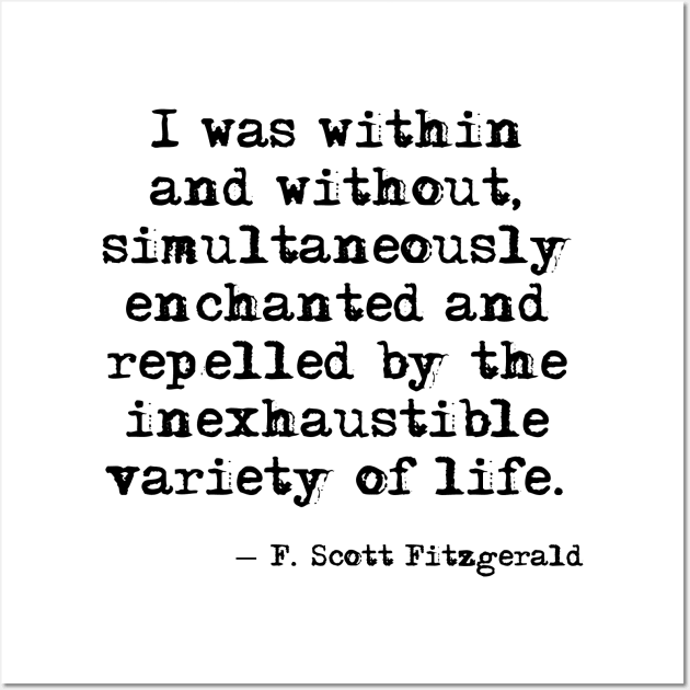 Within and without - F Scott Fitzgerald Wall Art by peggieprints